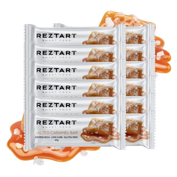 Reztart Proteinbar med NGC®, med smak av Salt Karamell, 12-pack
