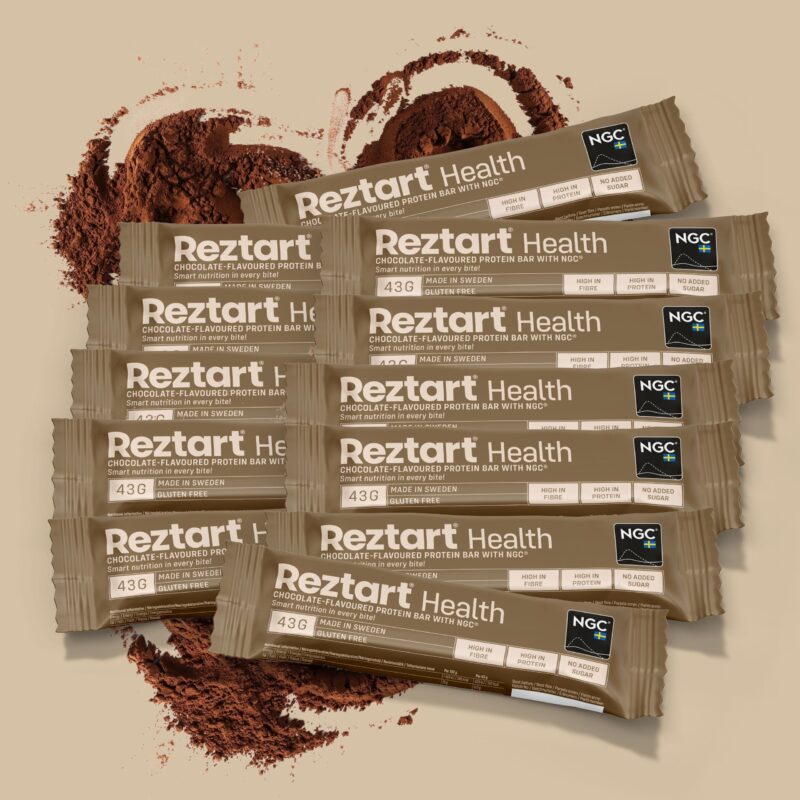 Reztart Proteinbar med NGC®, med smak av Choklad, 12-pack