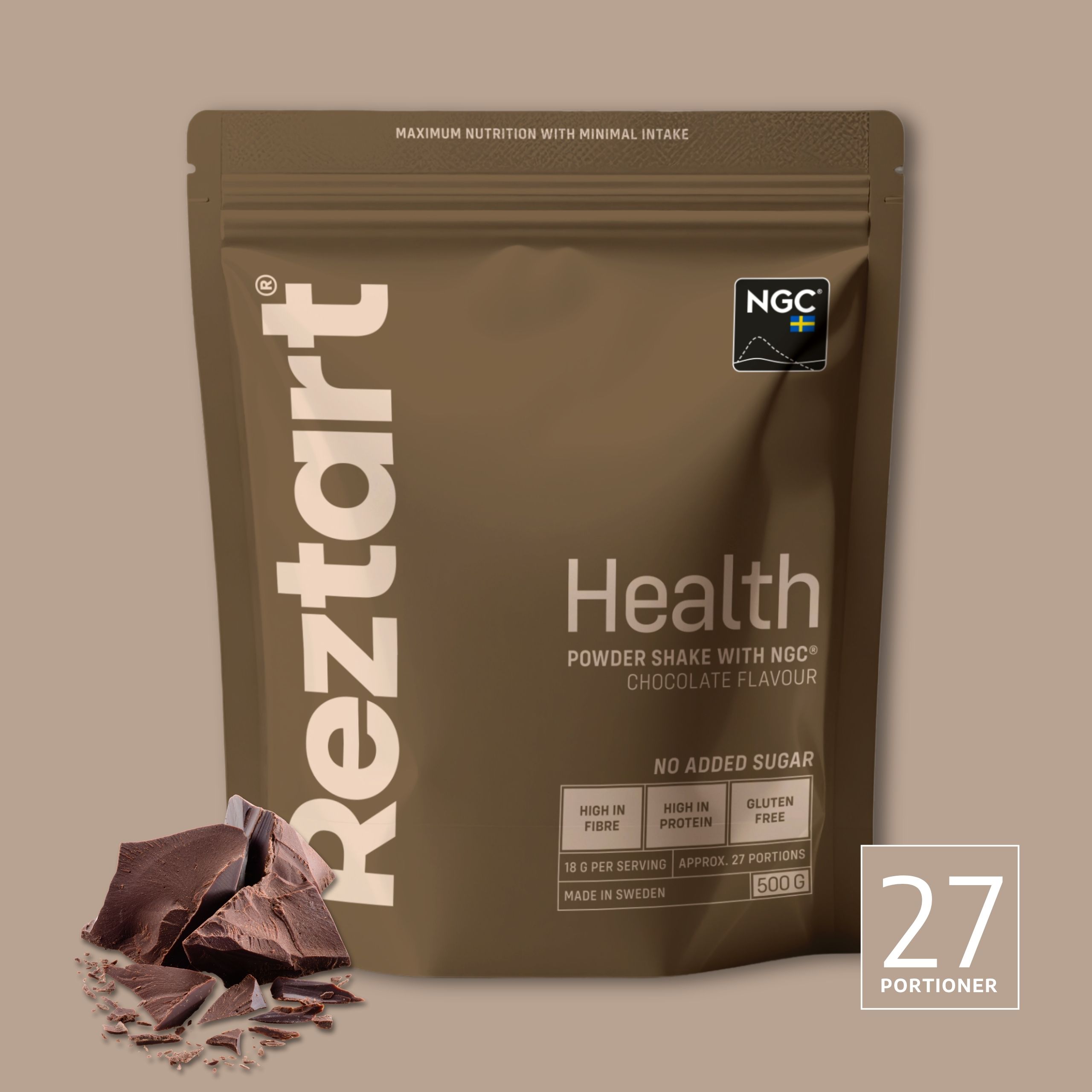 Choklad, Protein- och Fiberrik pulvershake med NGC®