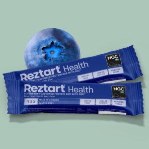 Reztart Proteinbar med NGC®, med smak av Blåbär, 43 g