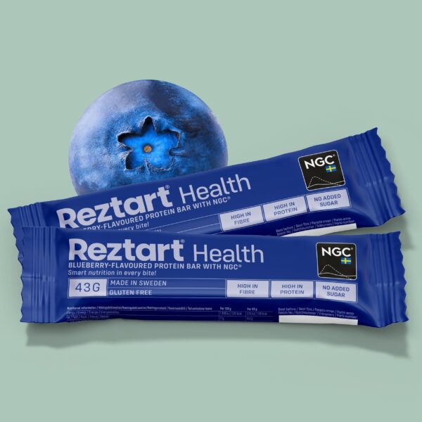Reztart Proteinbar med NGC®, med smak av Blåbär, 43 g