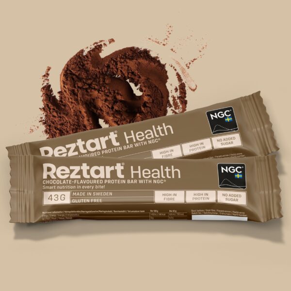 Reztart Proteinbar med NGC®, med smak av Choklad, 43 g